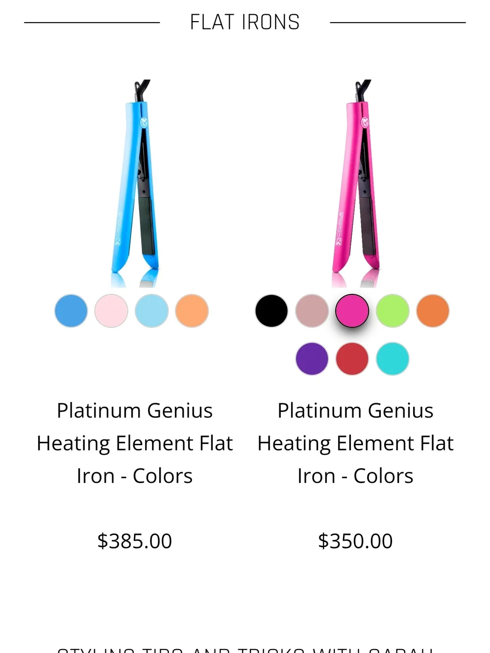 Pink Professional Hair Straightener - Salon Flat Iron (D-1)